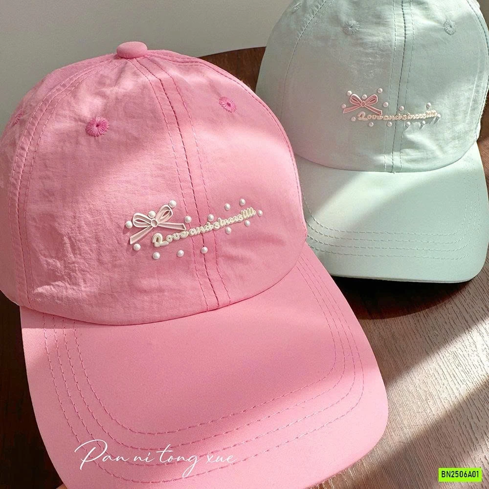 MŨ KẾT THÊU CHỮ GẮN NƠ