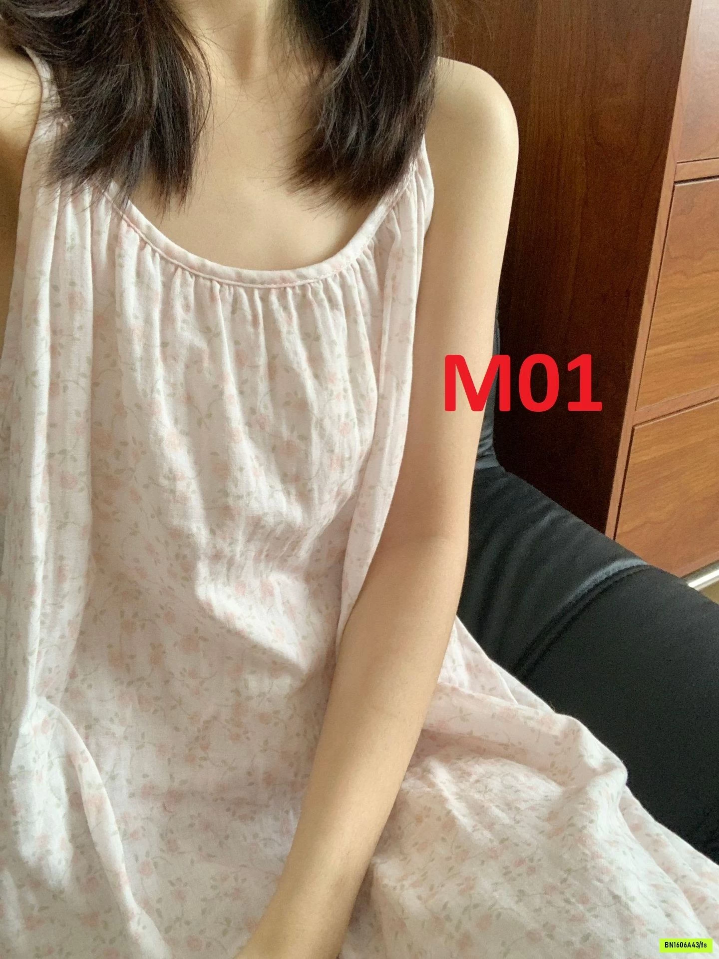 VÁY NGỦ ĐŨI 2 DÂY HOA NHÍ