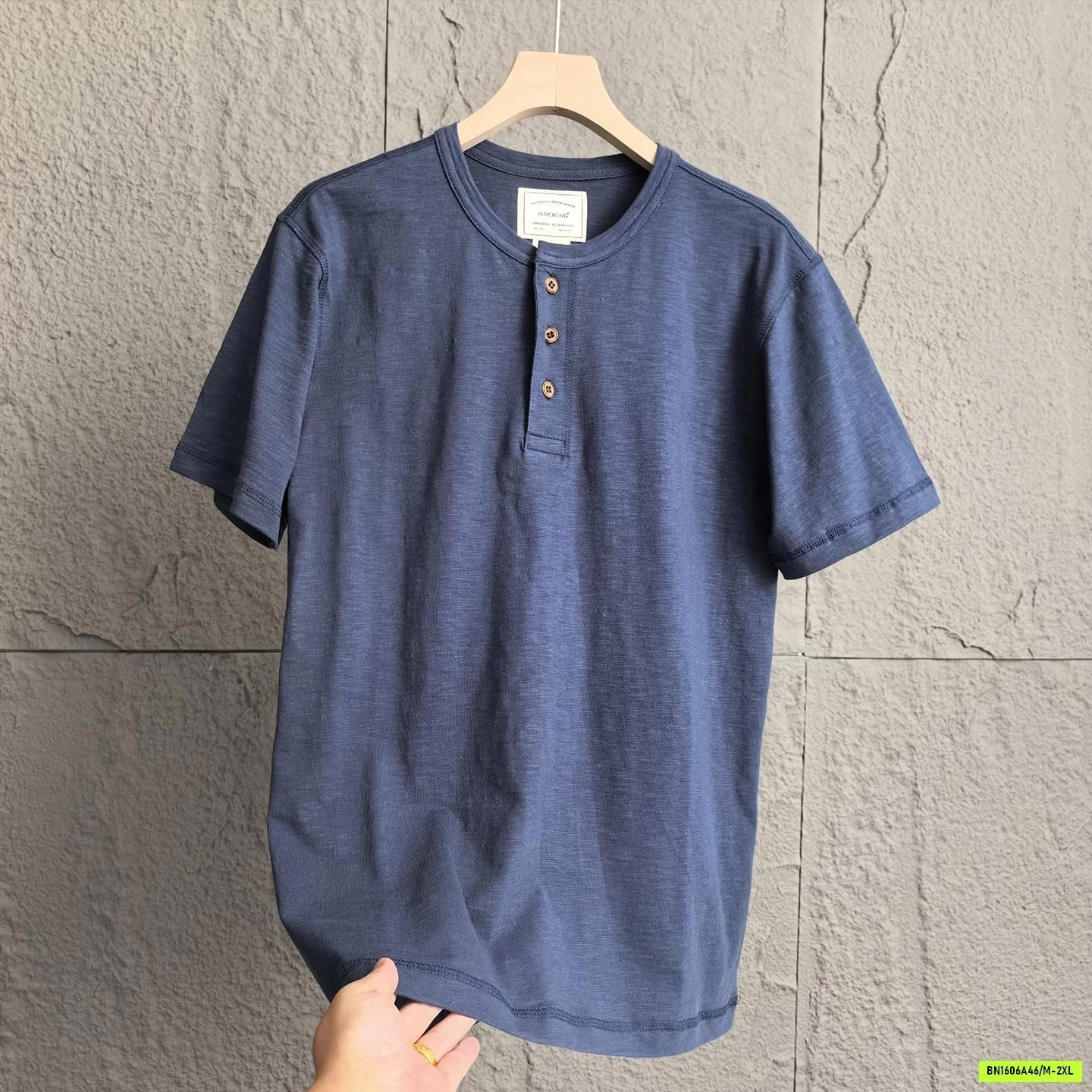 ÁO THUN XƯỚC CÚC CỔ LANCHENG