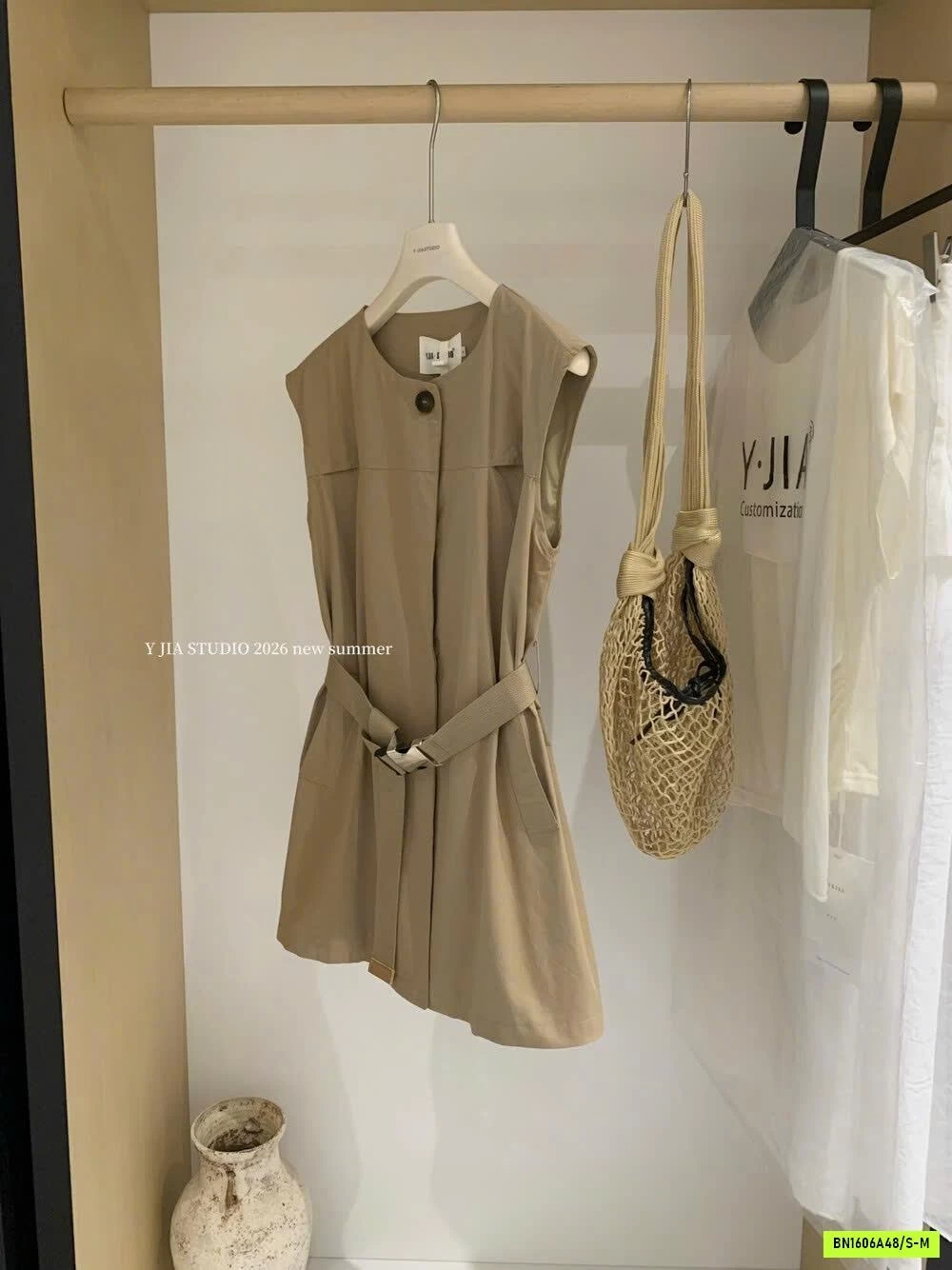 ĐẦM MĂNG TÔ KÈM BELT YJIA
