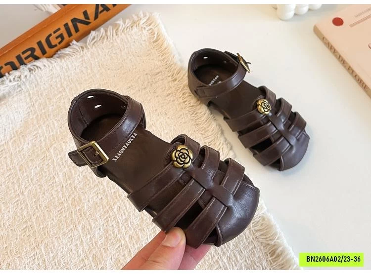 SANDAL MŨI ĐAN HOA TRÀ