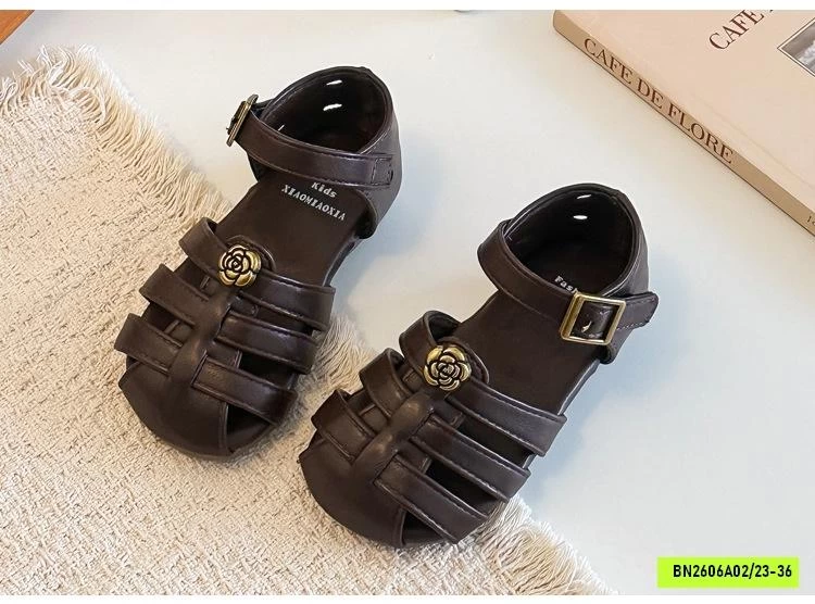 SANDAL MŨI ĐAN HOA TRÀ