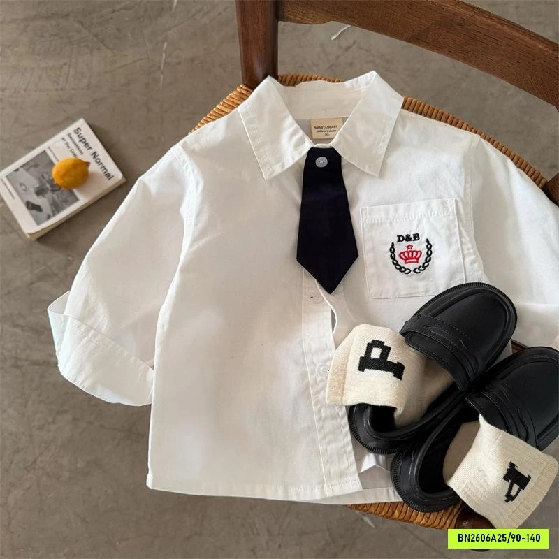 SƠ MI TÚI NGỰC THÊU LOGO MMY SALEEE