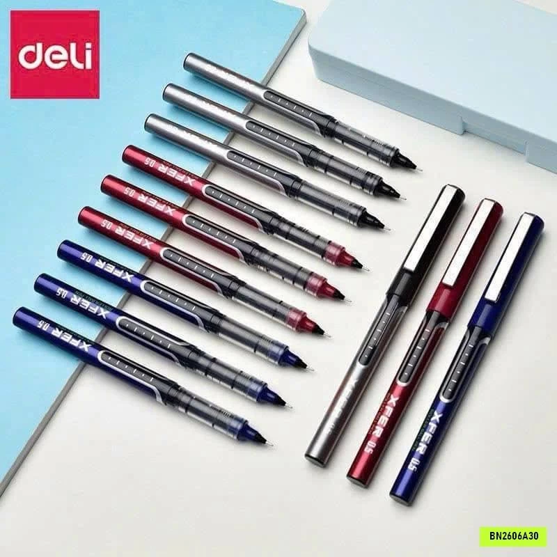 HỘP 12 BÚT BI NƯỚC DELI 0.5MM