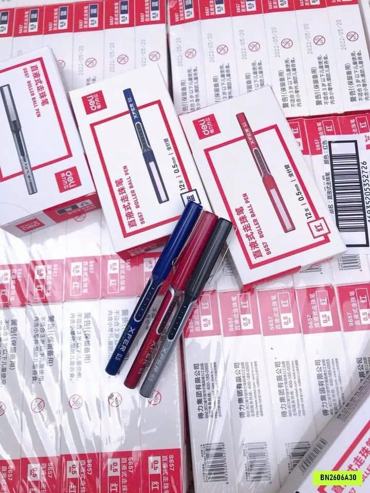 HỘP 12 BÚT BI NƯỚC DELI 0.5MM