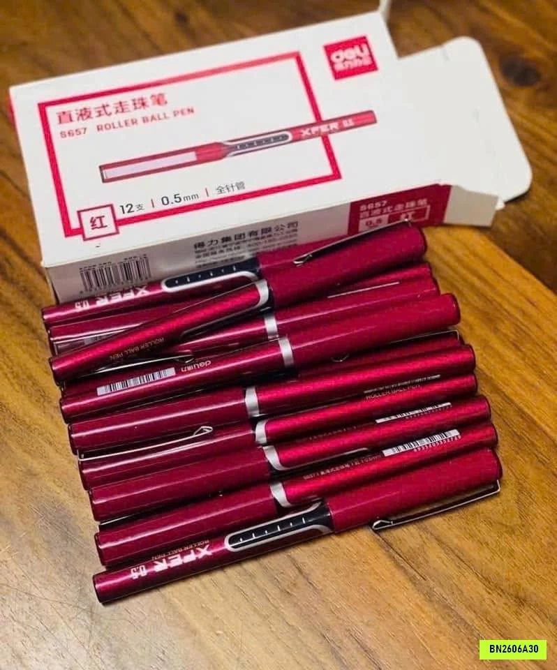 HỘP 12 BÚT BI NƯỚC DELI 0.5MM