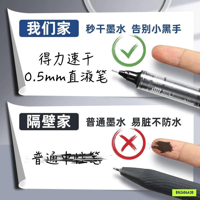 HỘP 12 BÚT BI NƯỚC DELI 0.5MM