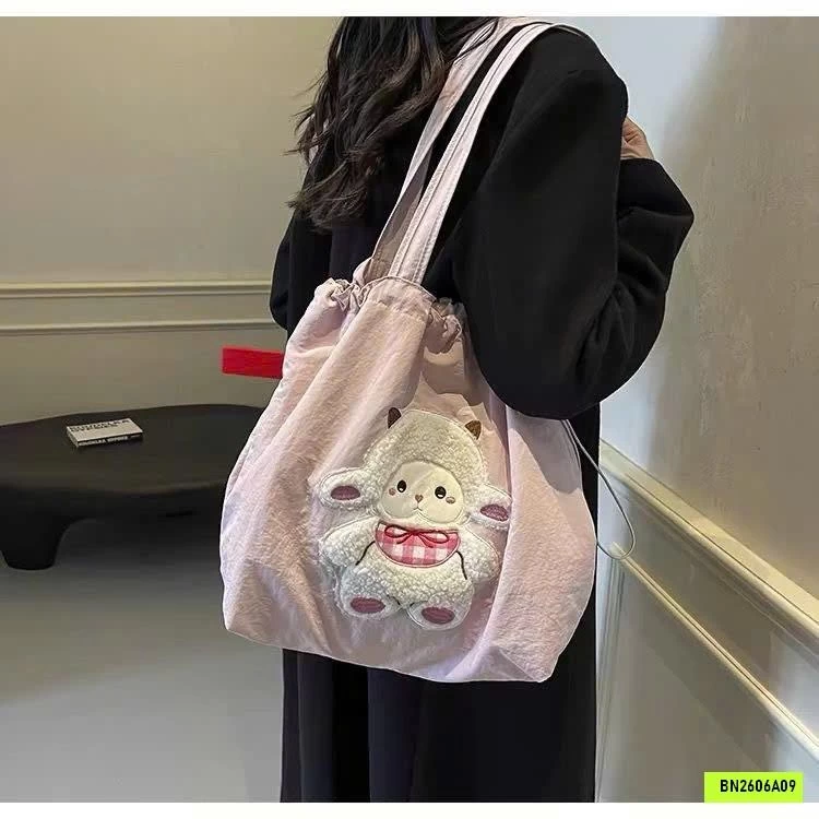 TÚI VẢI TOTE ĐEO VAI HÌNH CỪU BÔNG BÉO