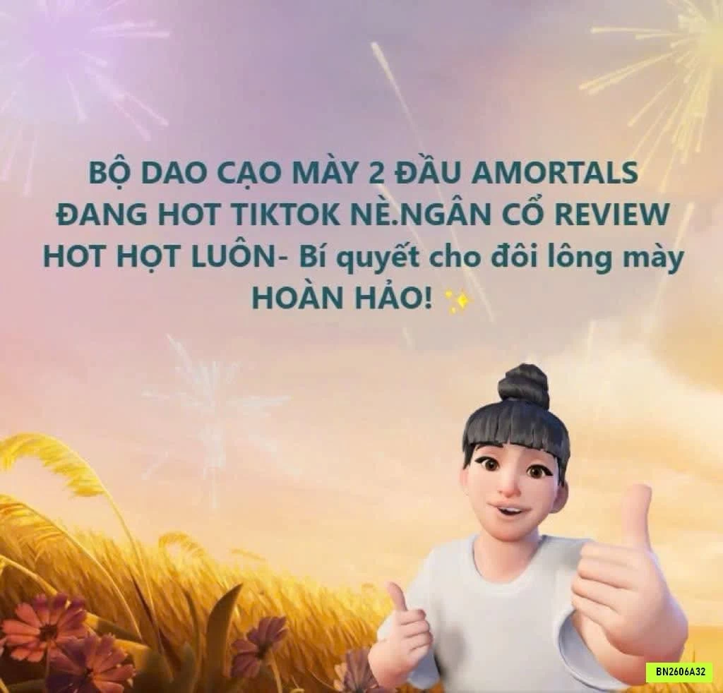 BỘ DAO CẠO MÀY 2 ĐẦU AMORTALS
