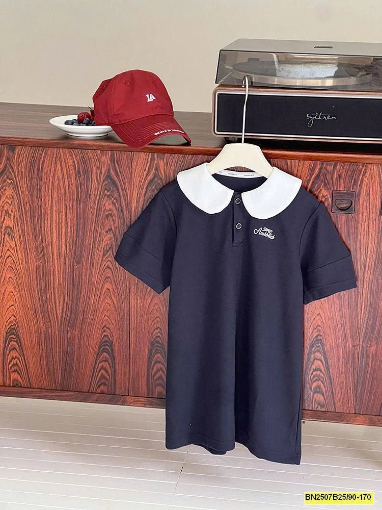 ĐẨM COTTON XẠNH THAN CỔ TRẮNG  AMBB 25C221