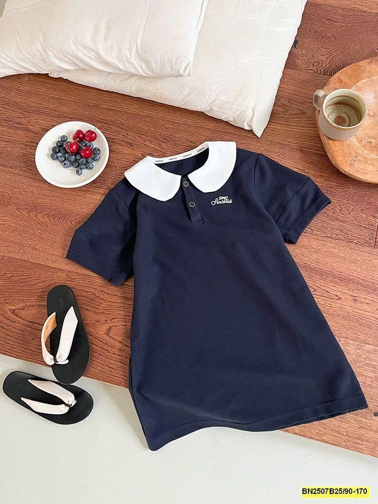 ĐẨM COTTON XẠNH THAN CỔ TRẮNG  AMBB 25C221