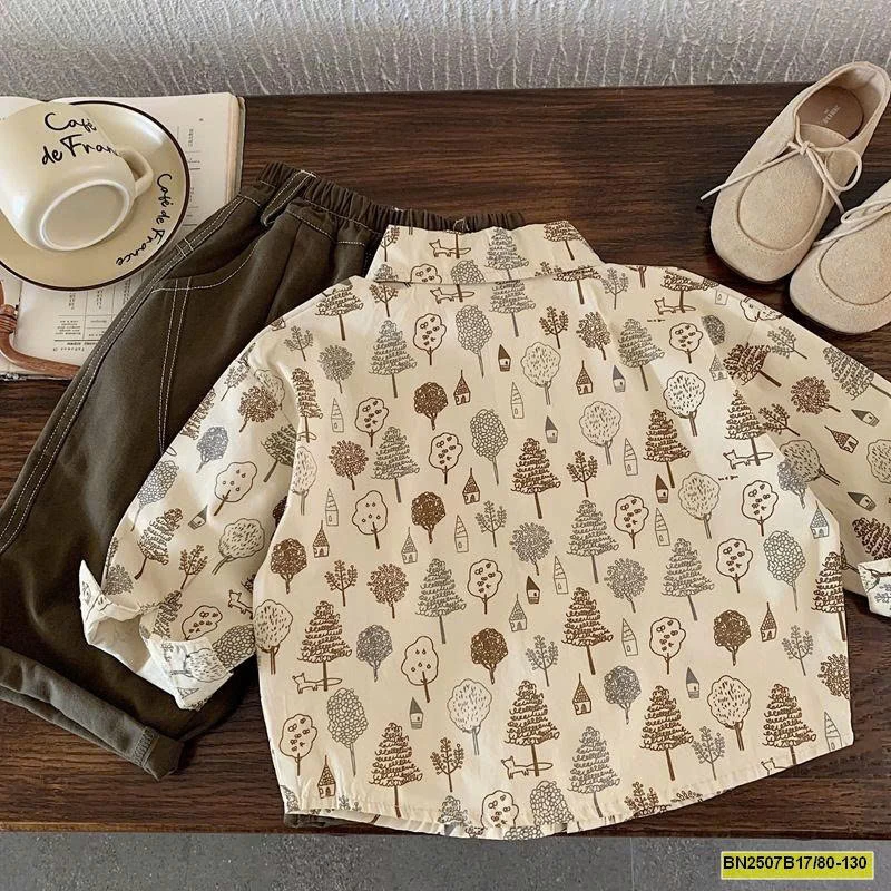 ÁO SƠ MI MÙA THU HỌA TIẾT