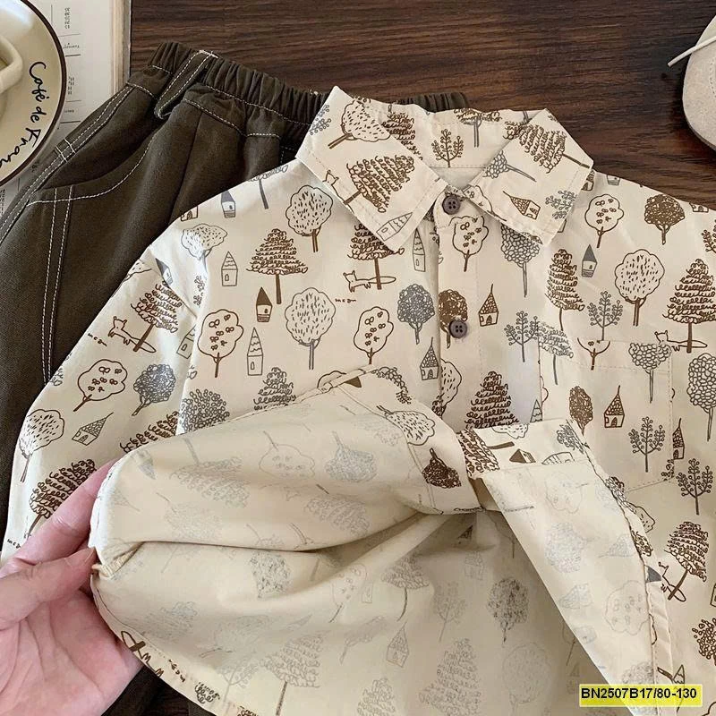 ÁO SƠ MI MÙA THU HỌA TIẾT