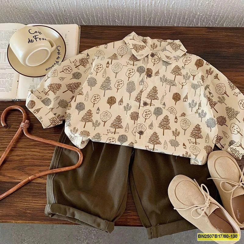 ÁO SƠ MI MÙA THU HỌA TIẾT