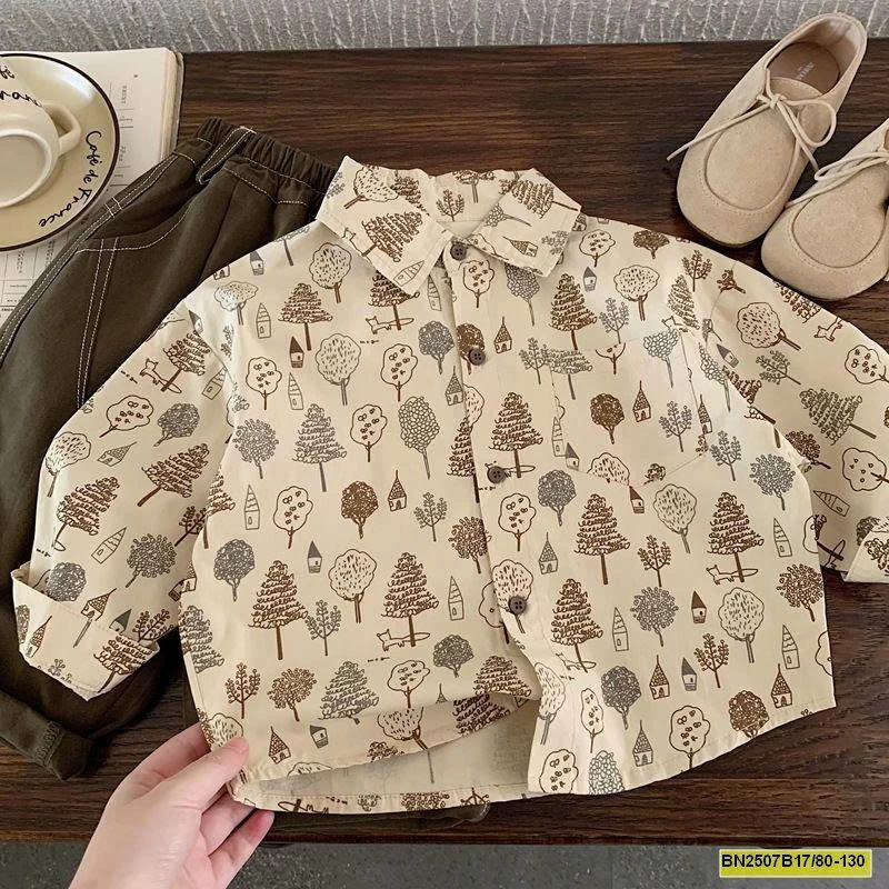 ÁO SƠ MI MÙA THU HỌA TIẾT