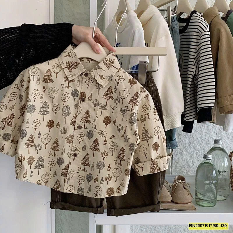 ÁO SƠ MI MÙA THU HỌA TIẾT