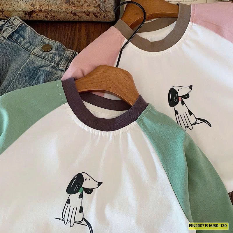 ÁO THUN PHỐI MÀU DỄ THƯƠNG