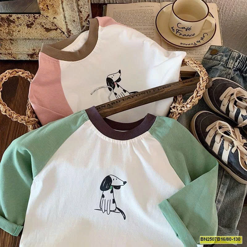 ÁO THUN PHỐI MÀU DỄ THƯƠNG