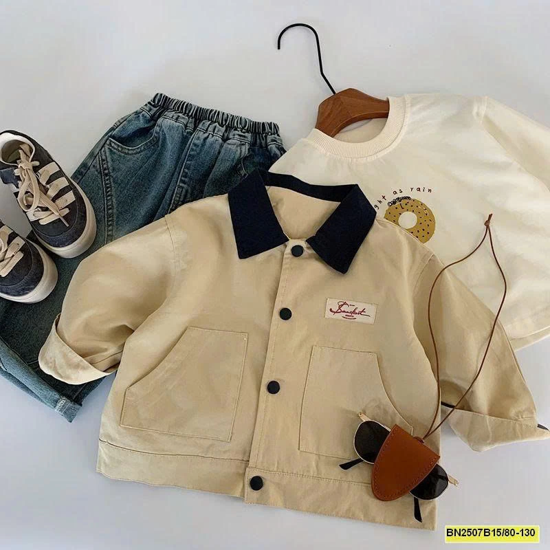 ÁO KHOÁC KAKI PHỐI CỔ