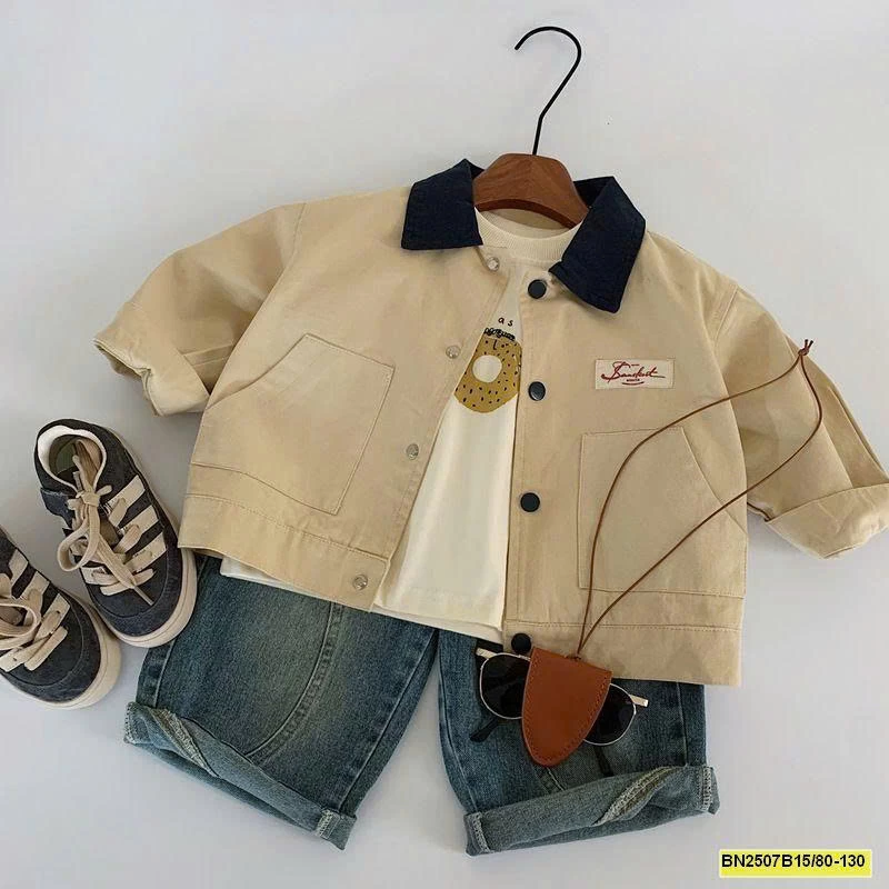 ÁO KHOÁC KAKI PHỐI CỔ