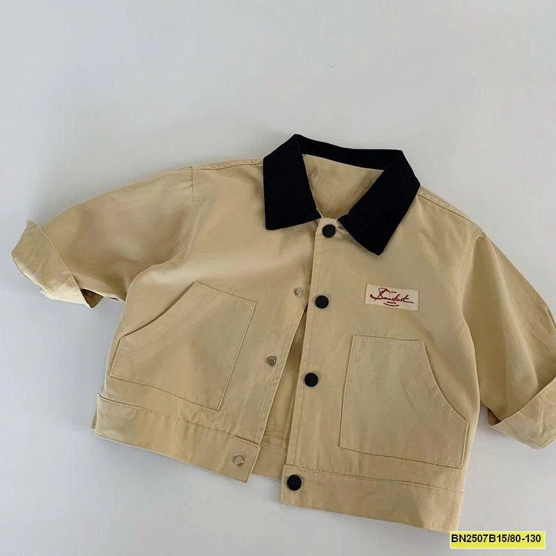 ÁO KHOÁC KAKI PHỐI CỔ