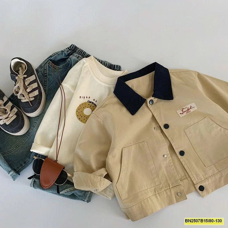 ÁO KHOÁC KAKI PHỐI CỔ