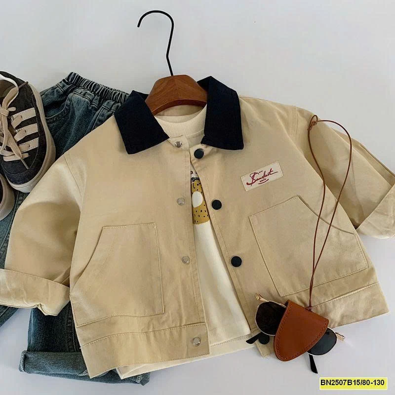 ÁO KHOÁC KAKI PHỐI CỔ