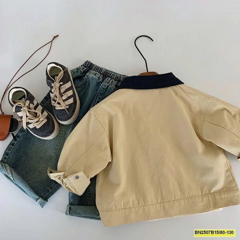 ÁO KHOÁC KAKI PHỐI CỔ