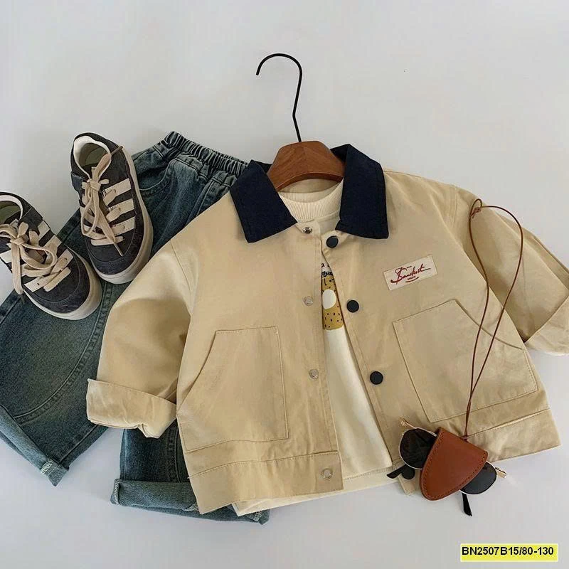 ÁO KHOÁC KAKI PHỐI CỔ