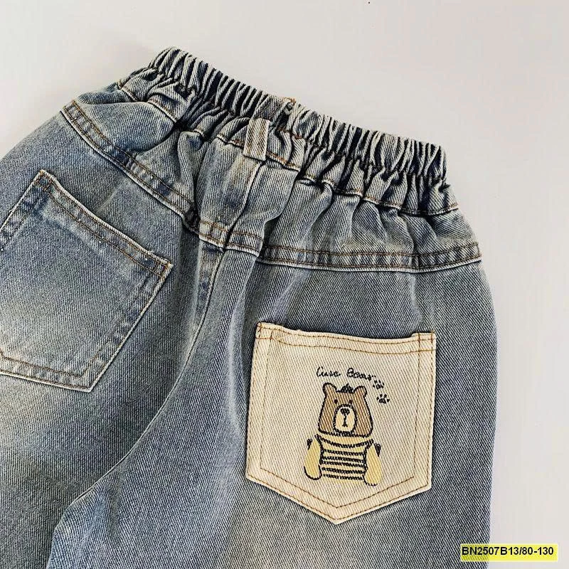 QUẦN JEAN TÚI GẤU BẠC MÀU