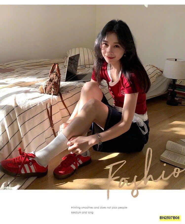 ÁO ĐỎ GIẢ 2 LỚP CÚC NGỰC