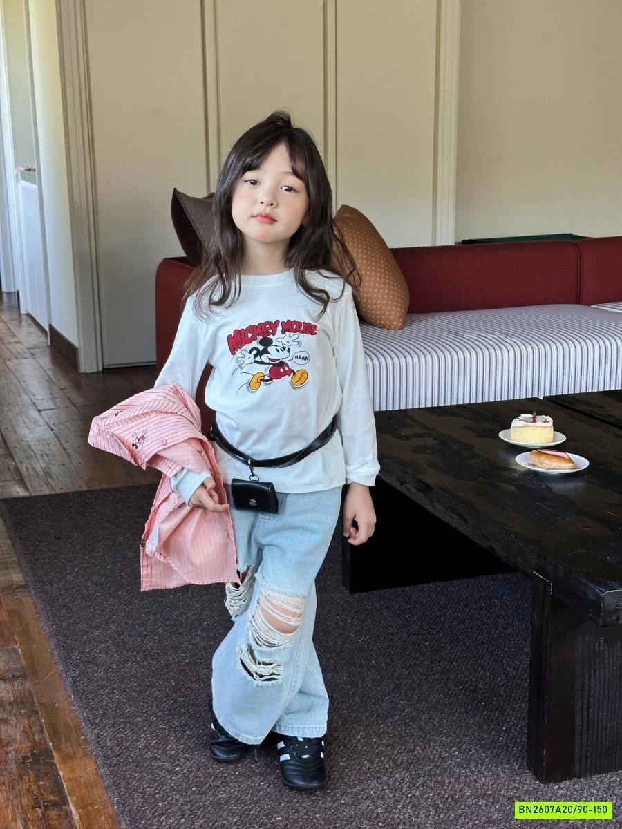 SÉT SƠ MI HỒNG MICKEY 3 CHI TIẾT