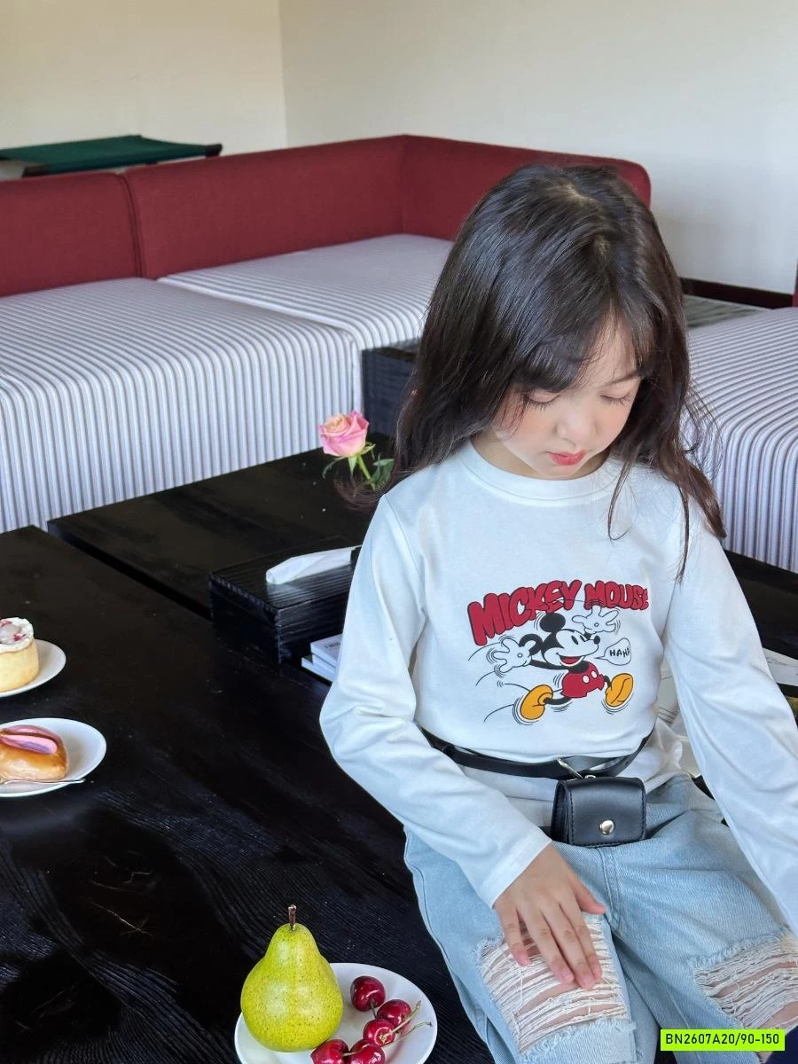 SÉT SƠ MI HỒNG MICKEY 3 CHI TIẾT