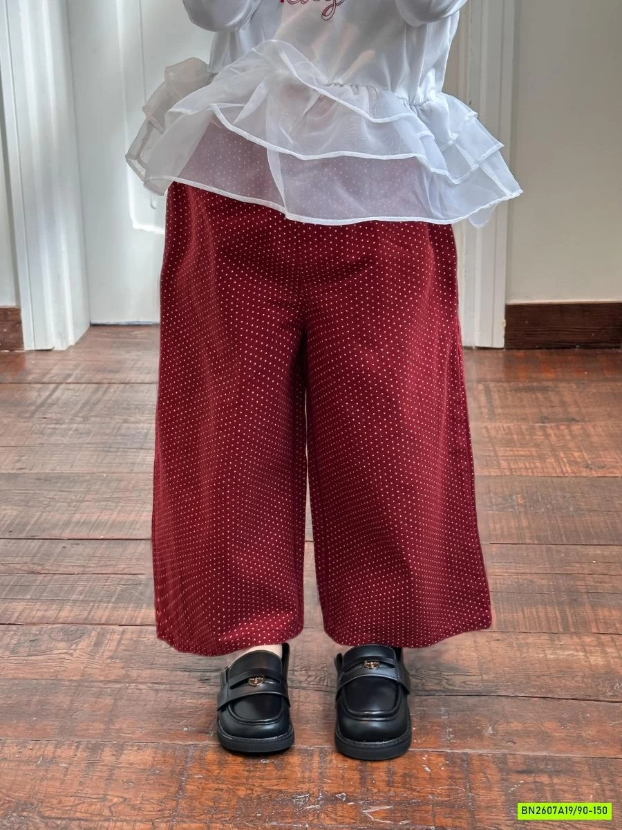 ÁO VIỀN REN MIX QUẦN ĐỎ SUÔNG