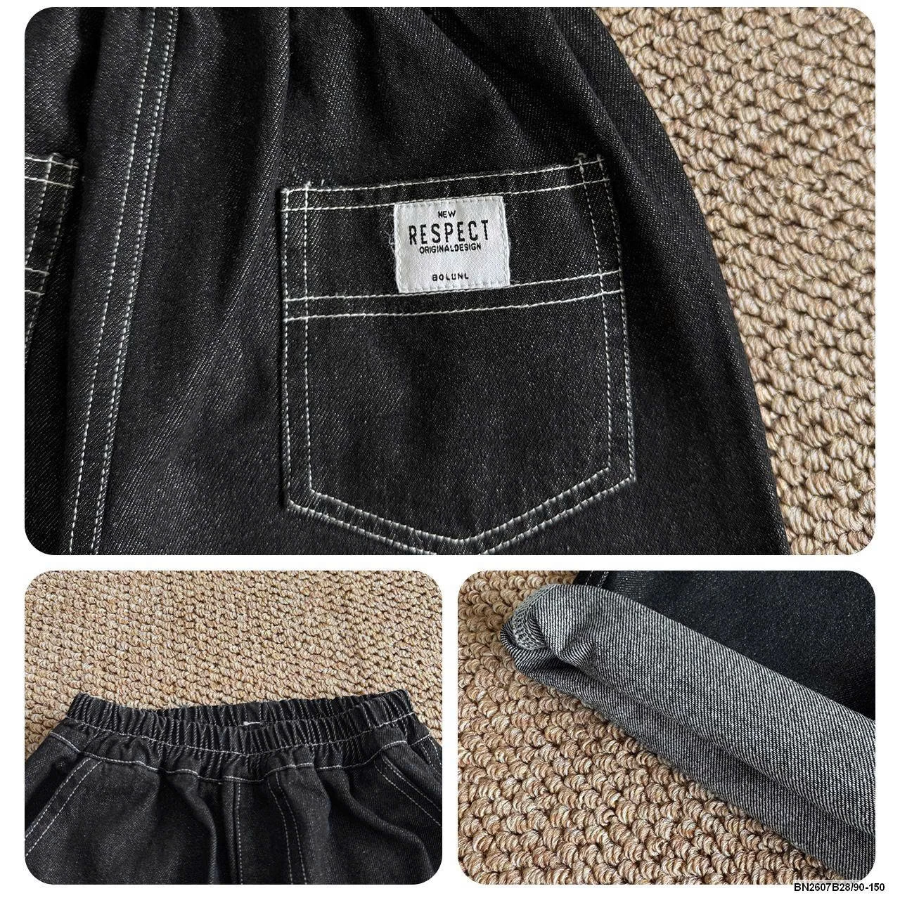 QUẦN JEAN SUÔNG ĐEN