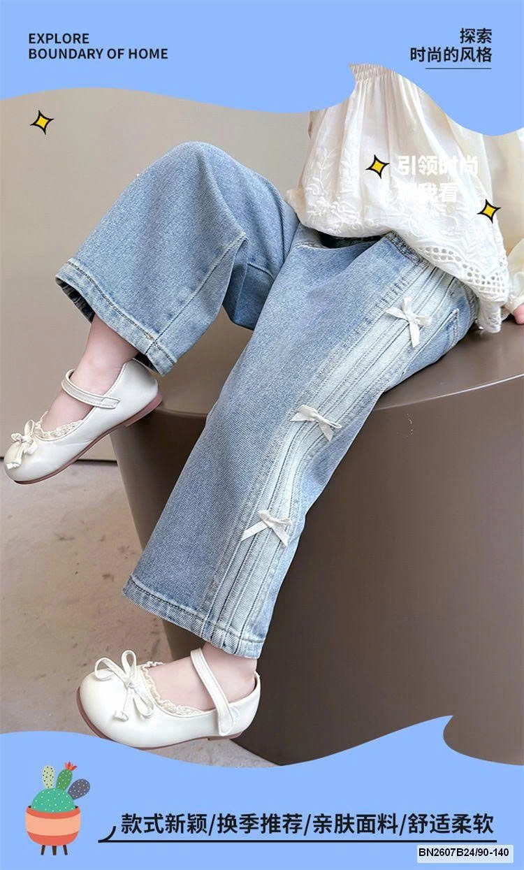 QUẦN JEAN ĐÍNH NƠ SỌC BÊN