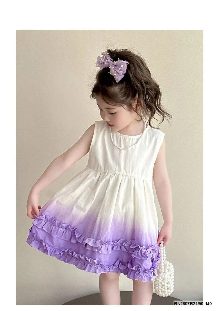 VÁY SÁT NÁCH MÀU LOANG CHO BÉ GÁI