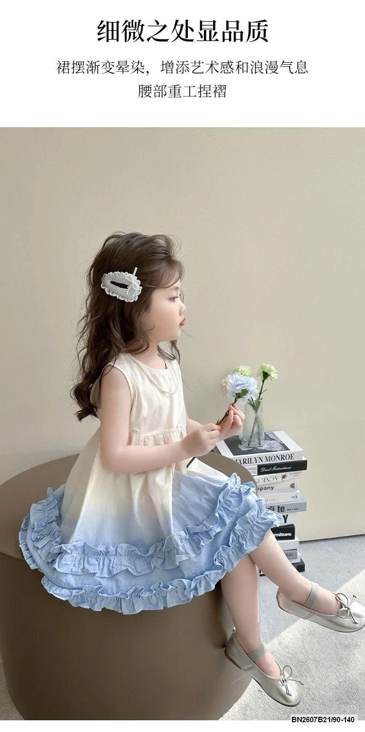 VÁY SÁT NÁCH MÀU LOANG CHO BÉ GÁI