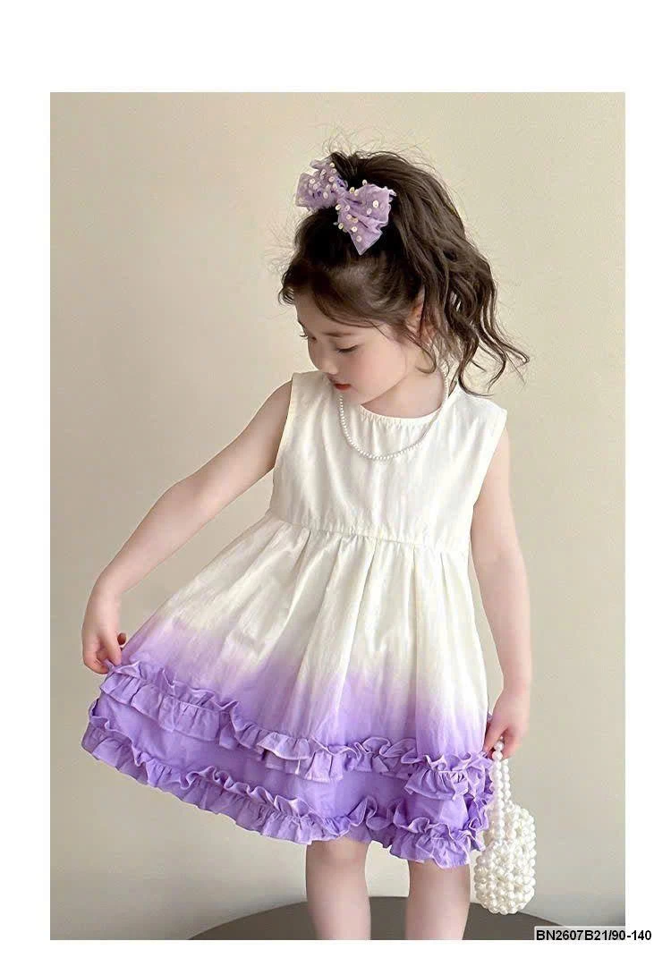 VÁY SÁT NÁCH MÀU LOANG CHO BÉ GÁI