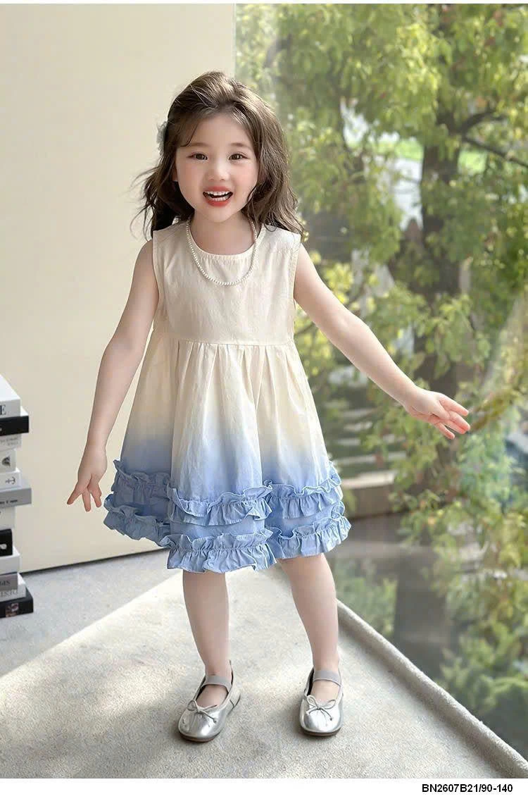 VÁY SÁT NÁCH MÀU LOANG CHO BÉ GÁI