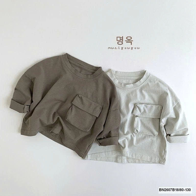 ÁO THUN DÀI TAY TÚI NGỰC THỜI TRANG