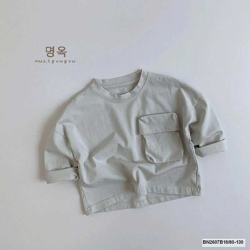 ÁO THUN DÀI TAY TÚI NGỰC THỜI TRANG