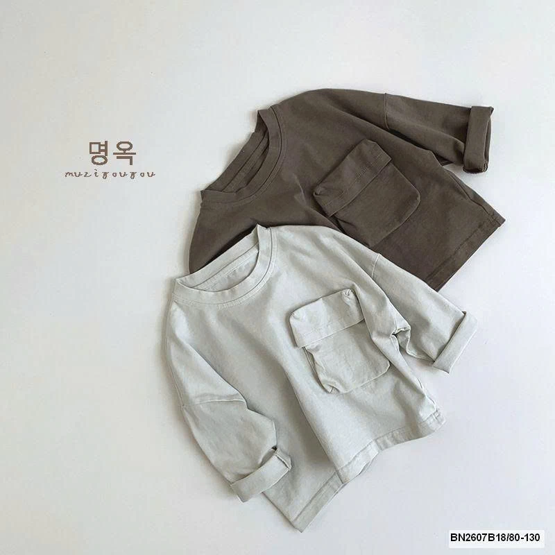 ÁO THUN DÀI TAY TÚI NGỰC THỜI TRANG