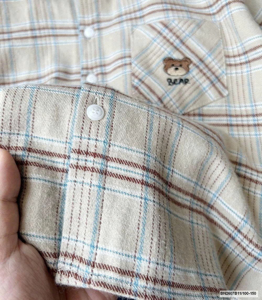 ÁO SƠ MI TÚI GẤU BEAR