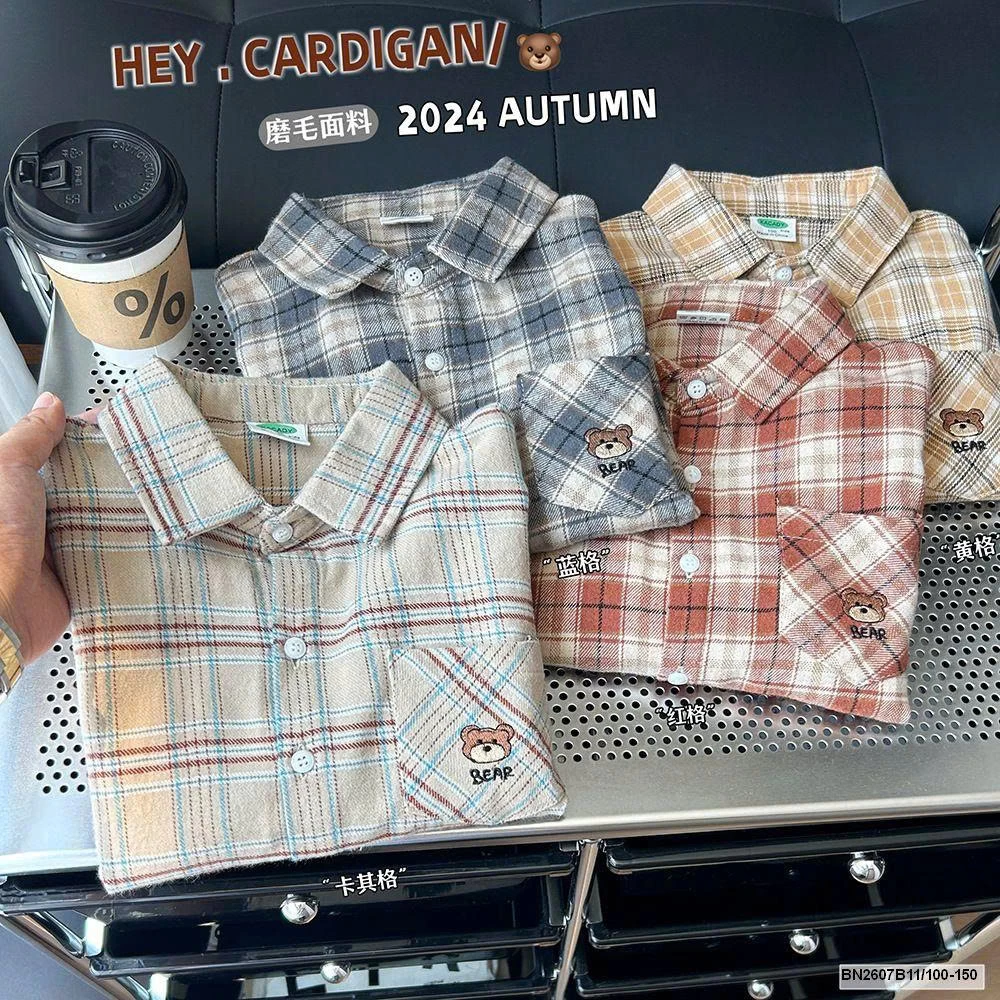 ÁO SƠ MI TÚI GẤU BEAR