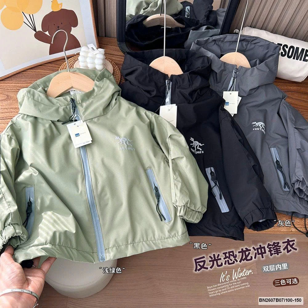 ÁO KHOÁC GIÓ 2 LỚP XƯƠNG KHỦNG LONG