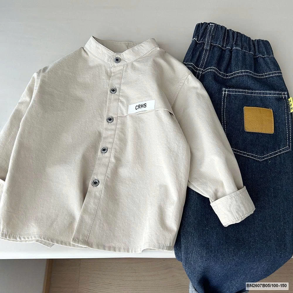 ÁO SƠ MI CỔ TÀU DÀI TAY