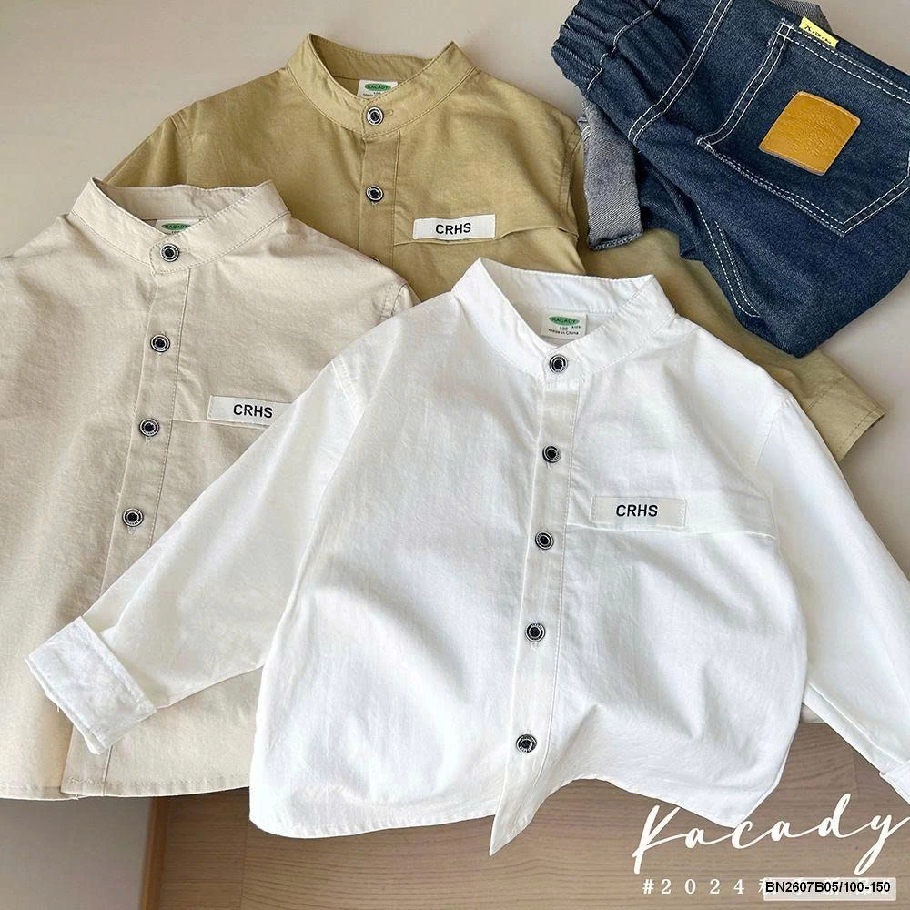 ÁO SƠ MI CỔ TÀU DÀI TAY