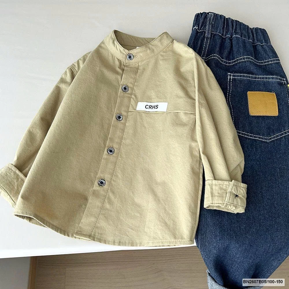 ÁO SƠ MI CỔ TÀU DÀI TAY