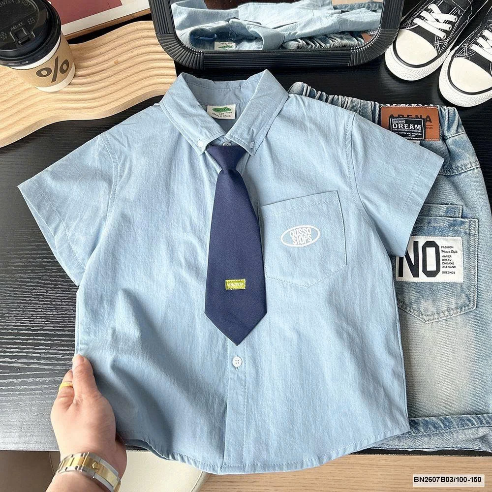 ÁO SƠ MI HỌC SINH KÈM CAVAT